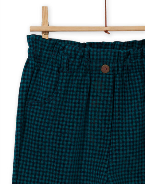 Pantalon paper bag milano à carreaux enfant fille MATUPANT / 21W901K1PAN070