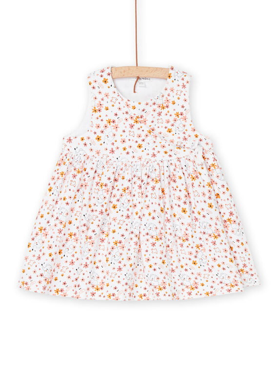 Robe blanche à imprimé fantaisie ROU2ROB / 23SF03I1ROB000