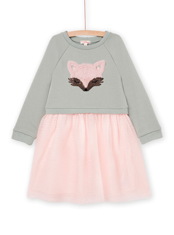Robe sweat avec tulle PARHUROB2 / 22W901Q4ROB626