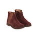 Boots en croûte de cuir bordeaux