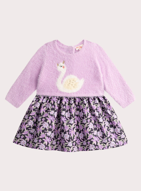 Robe à animation cigogne pour bébé fille VIPERROB2 / 24WG09R2ROB712