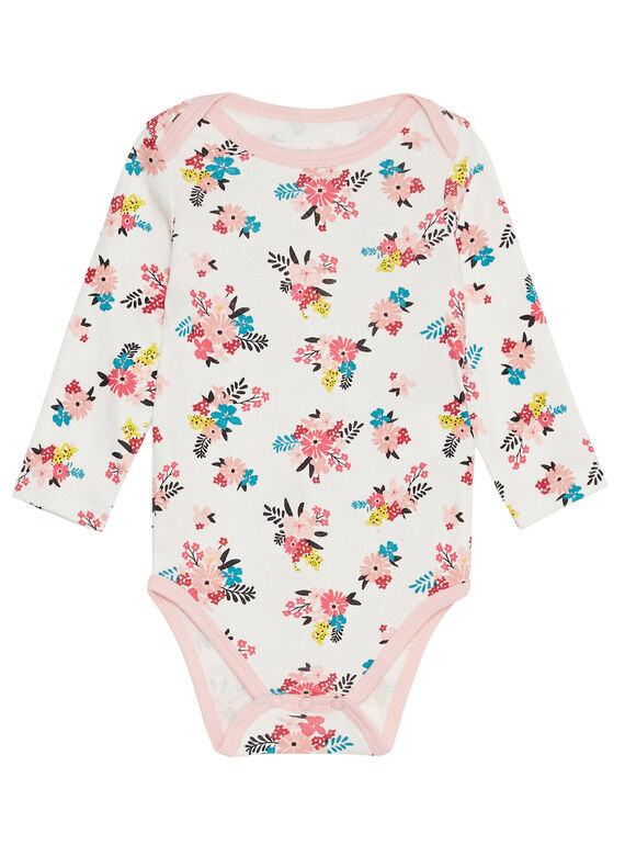 Body manches longues layette fille imprimé fleuri KEFIBODAOP / 20WH1397BDL001