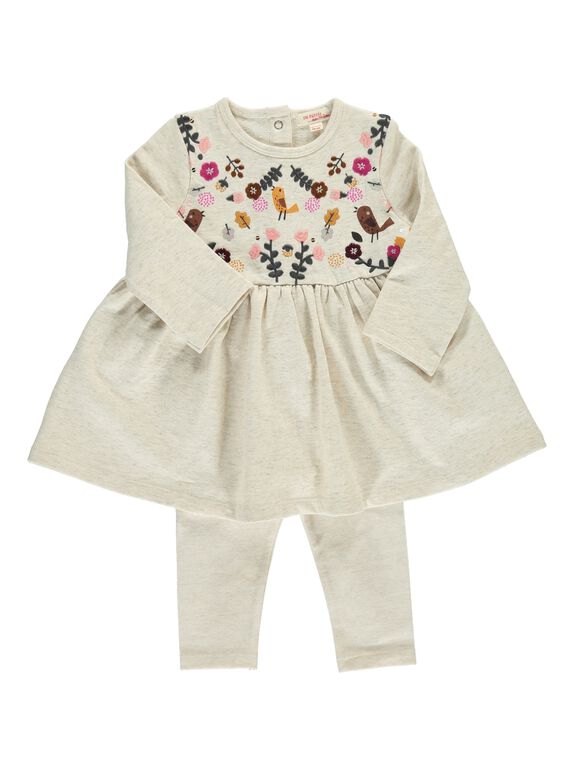 Ensemble robe et legging bébé fille DICHOENS / 18WG09F1ENS001
