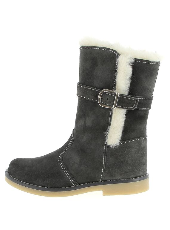 Botte fourrée en cuir fille DFBOTTEGRI / 18WK35TCD10940