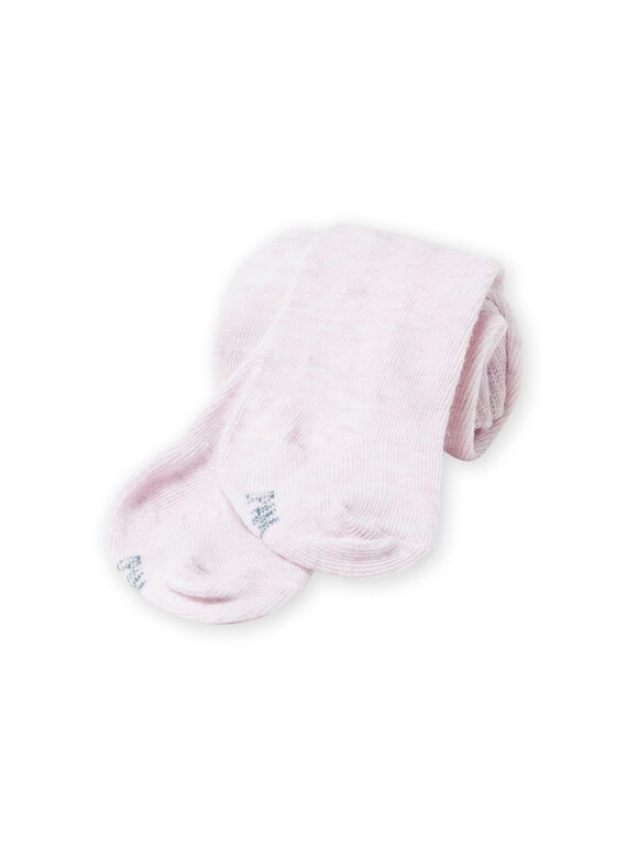 Collant rose pâle bébé fille MYIJOCOLU3 / 21WI0913COL632