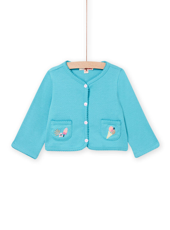 Cardigan bleu bébé fille NIFICCAR / 22SG09U2CAR204