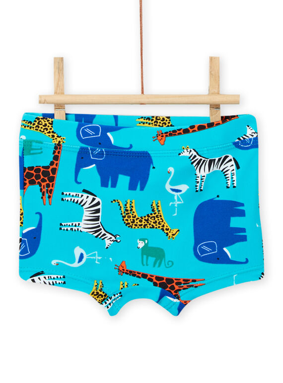 Maillot de bain bleu turquoise à imprimé animaux bébé garçon NYUMER2EX1 / 22SI10L7MAI202