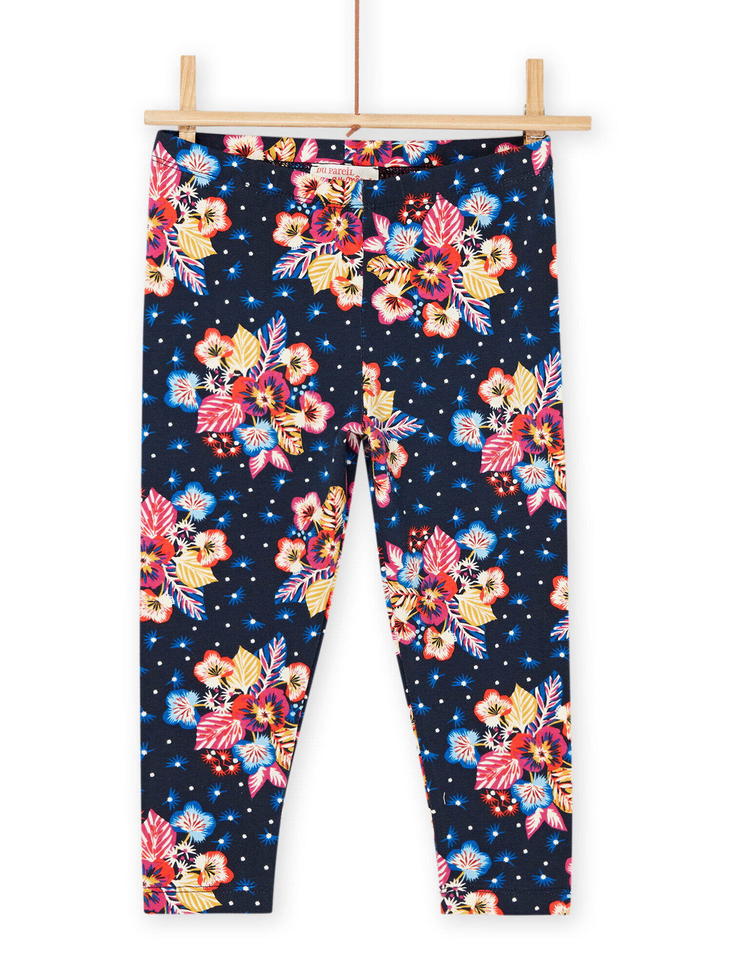 Legging noir imprim fleurs Legging DPAM