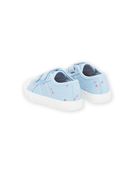 Baskets en toile bleues à imprimé fleuri RITOILDENIM / 23KK3771D16C201