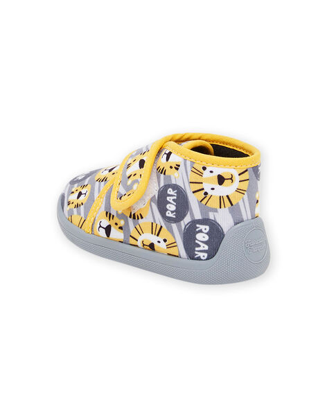 Chaussons bottillons à imprimé lion et lettrage PUPANTCHAT / 22XK3842D0A940