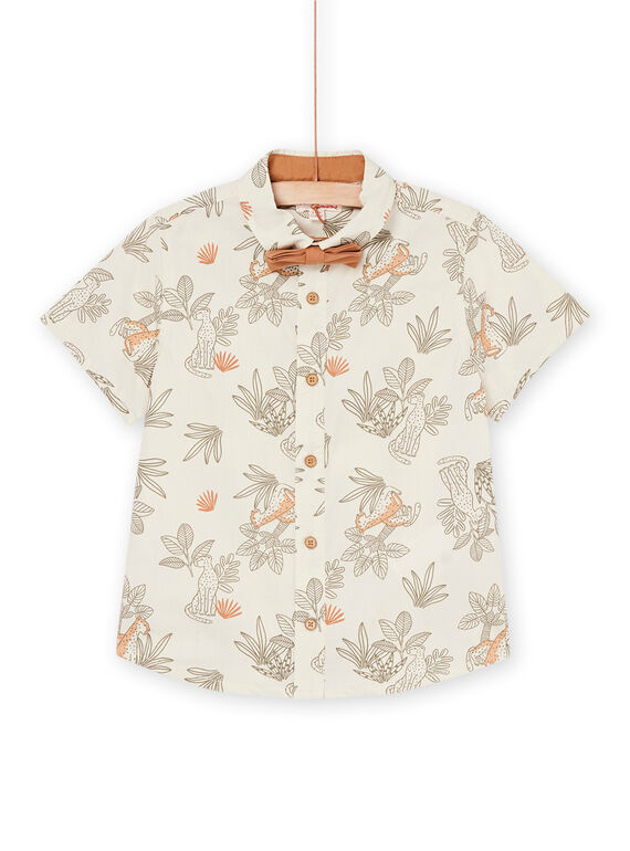Chemise grège et noeud papillon marron ROSOSHIRT / 23S90221CHM007