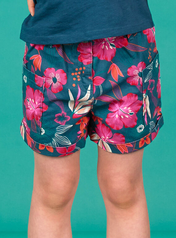 Short paper bag, imprimé fleurs hawaiennes LABONSHORT3 / 21S901W1SHO716