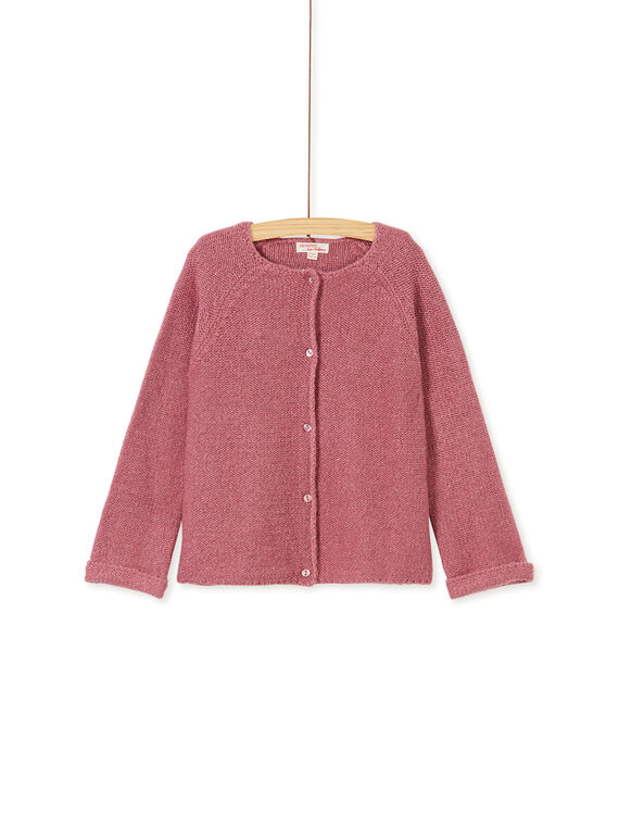 Cardigan manches longues couleur lilas avec lurex  KAJOCAR7 / 20W90143D3CH700
