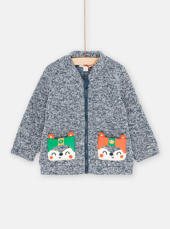 Haut de jogging bleu outremer chiné pour bébé garçon SUKHOHOJOG / 23WG10Q1JGH707