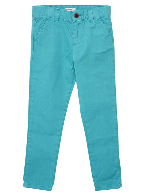 Pantalon chino garçon turquoise JOJOPACHI3 / 20S90245D2BG622