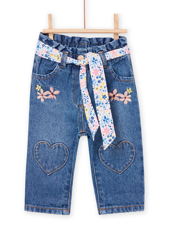 Pantalon en denim avec ceinture amovible PICIPAN / 22WG09M1PANP274