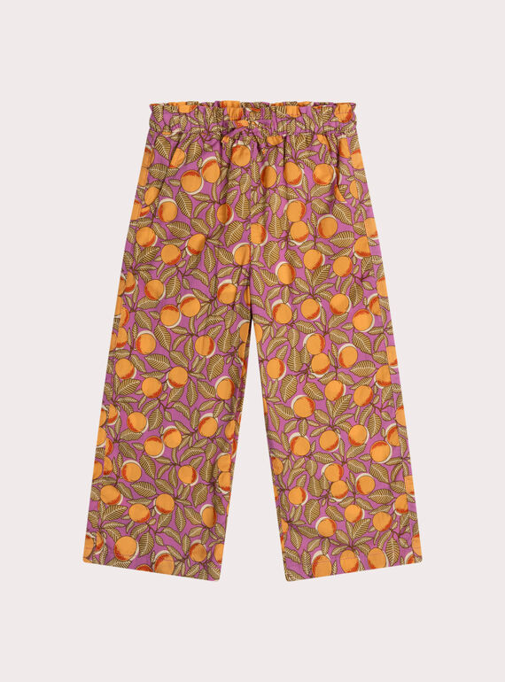 Pantalon fluide imprimé clémentine WALIPANT / 25S901T1PAN708