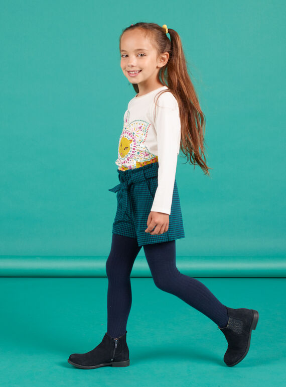 Short paperbag milano à carreaux enfant fille MATUSHORT / 21W901K1SHO070