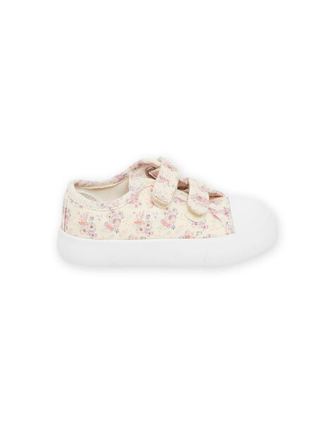Basket deux velcros bébé fille en toile imprimée RITOILAOP1 / 23KK3772D16001