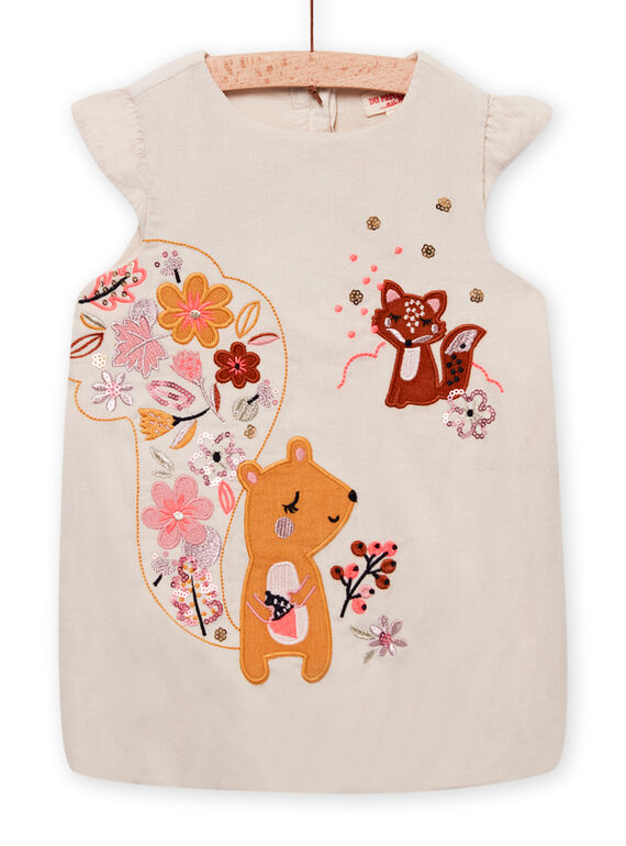 Robe boule en velours milleraies bébé fille MISAUROB1 / 21WG09P1ROB007