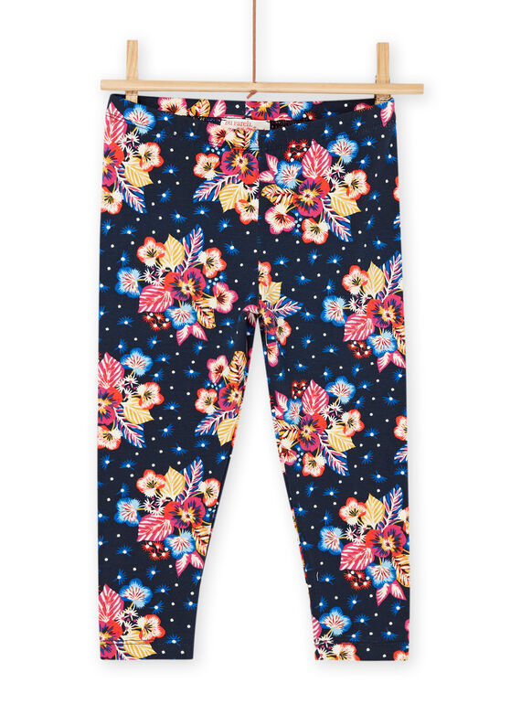 Legging noir à imprimé fleurs RYAJUNLEG / 23SI01U1CALC243