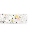 Bandeau écru à pois imprimé fleuri bébé fille NYISOBAN1 / 22SI09Q1BAN001
