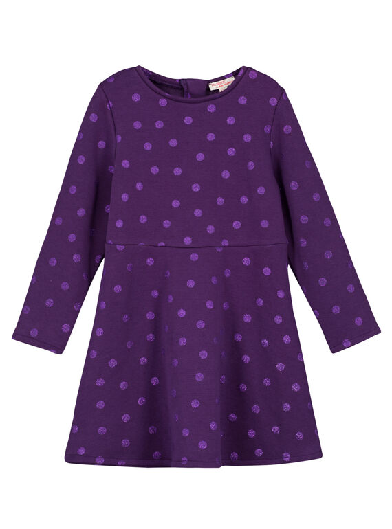 ROBE CHAUDE EN MAILLE DOUBLEE FAUSSE FOURRURE GAJOLROB4 / 19W901L1D2F708