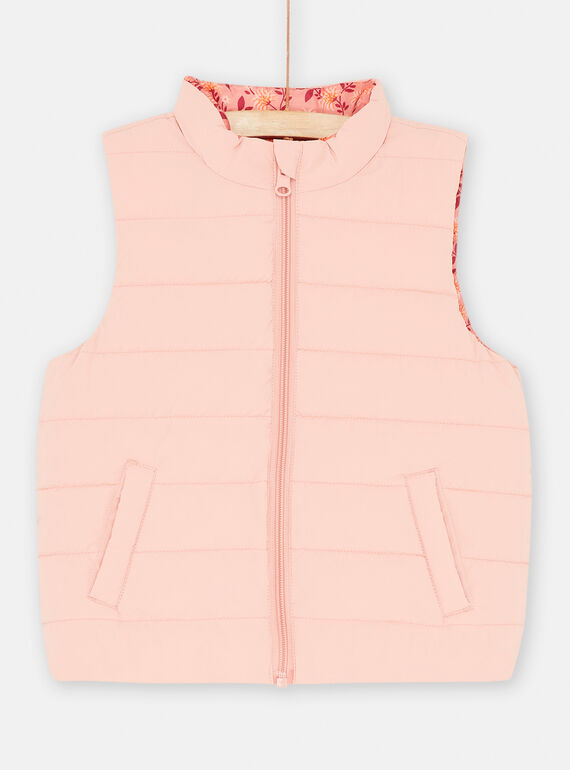 Doudoune rose réversible sans manches SAPANDOUNEX / 23W901C5D3ED329