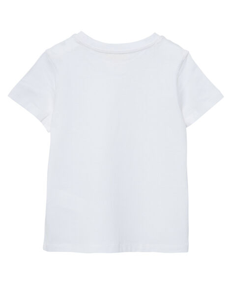 Tee shirt manches courtes garçon uni blanc : Duo 2 Choc ...