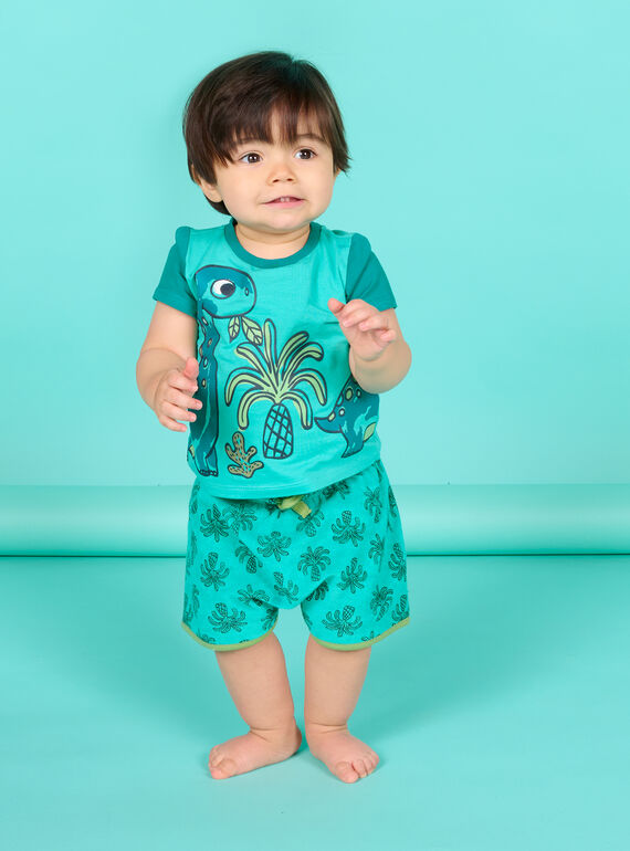 Ensemble turquoise bébé garçon NUPLAENS1 / 22SG10K1ENS202