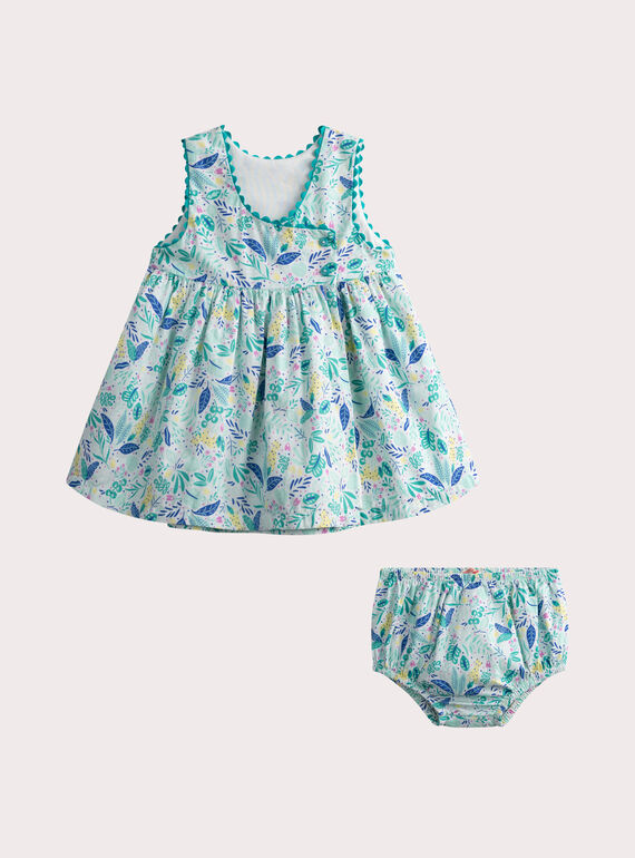 Robe imprimé fleural pour bébé fille WIBOROB1 / 25SG09R3ROBA001