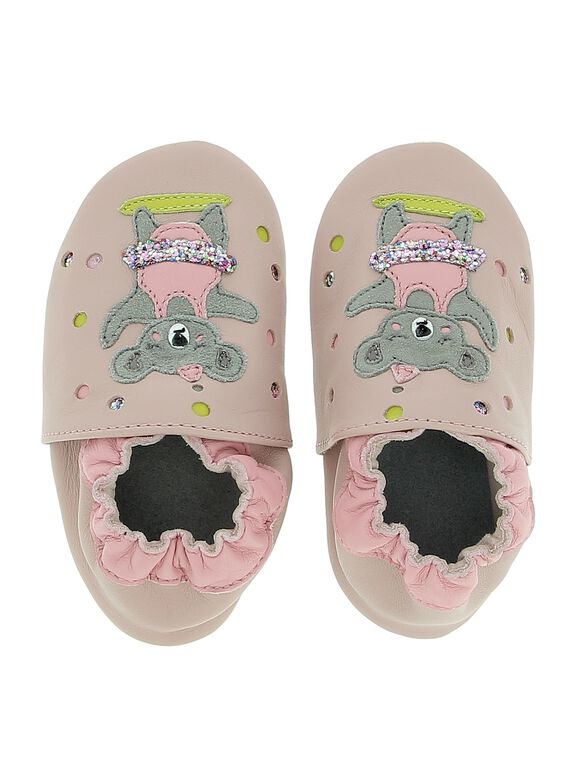 chaussons cuir bébé fille