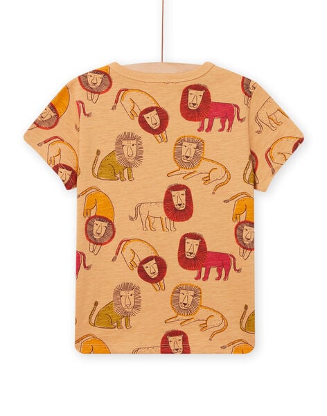 T-shirt marron à imprimé lion enfant garçon NOFLATI3 / 22S902R5TMCI820