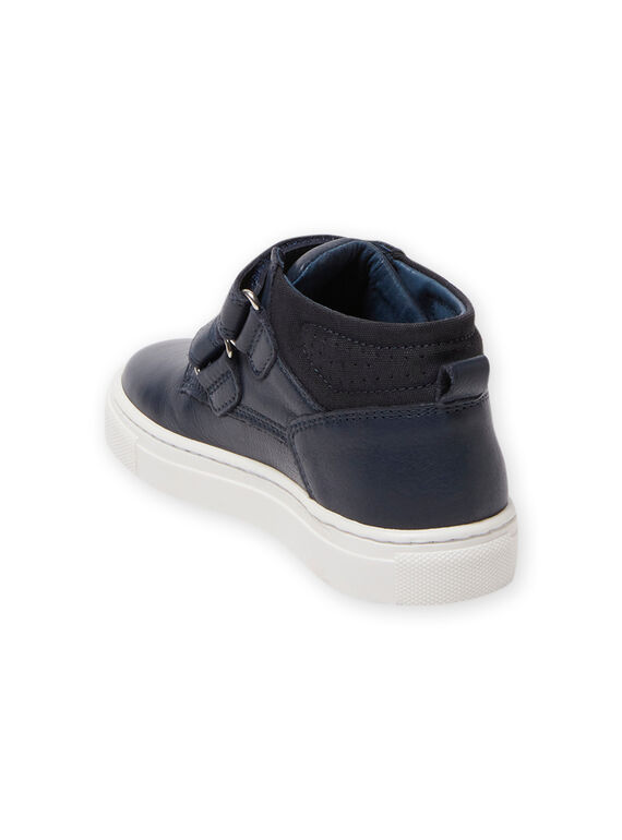 Baskets montantes bleu marine enfant garçon MOBASGO / 21XK3654D3F070