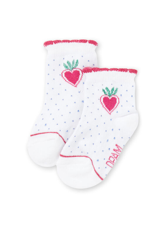 Chaussettes blanches à motifs arc-en-ciel JYAMARCHO / 20SI01P1SOQ000