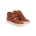 Baskets montantes en cuir lisse camel