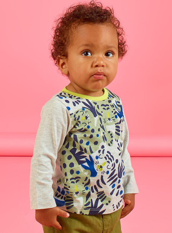 T-shirt manches longues imprimé tigres bébé garçon MUKATEE1 / 21WG10I2TML006