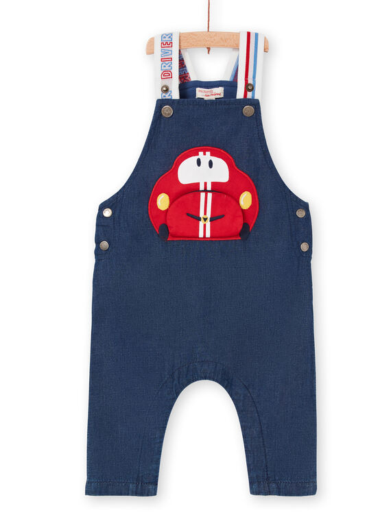 Salopette en jean animation voiture bébé garçon LUHASAL2 / 21SG10X1SALP274