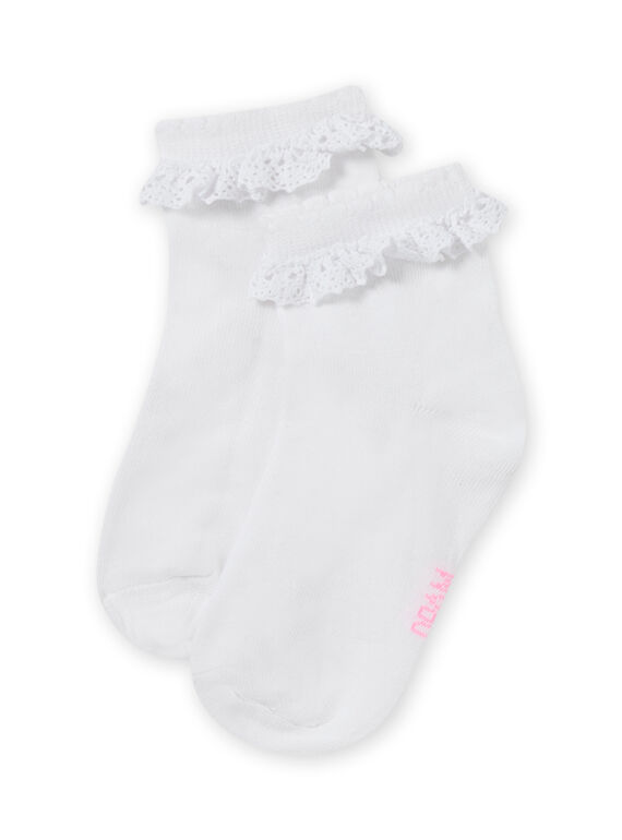 Chaussettes écrues détail dentelle enfant fille : - Chaussettes, Collants