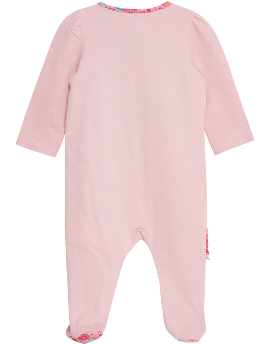 Grenouillère bébé fille en molleton rose pâle Pyjama bébé DPAM
