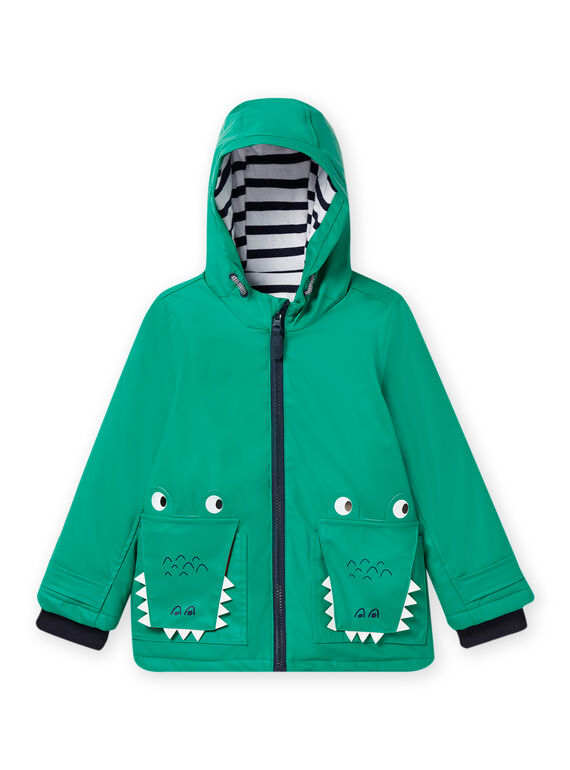 Imperméable vert motif crocodile enfant garçon NOGROIMP1 / 22S902D1IMPG623