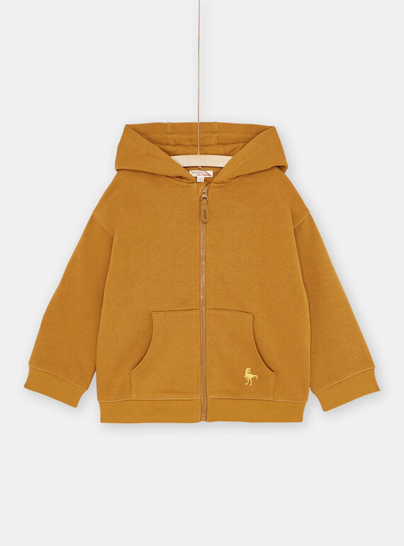 Haut de jogging caramel à capuche garçon SOJOJOH3 / 23W902B2JGH809