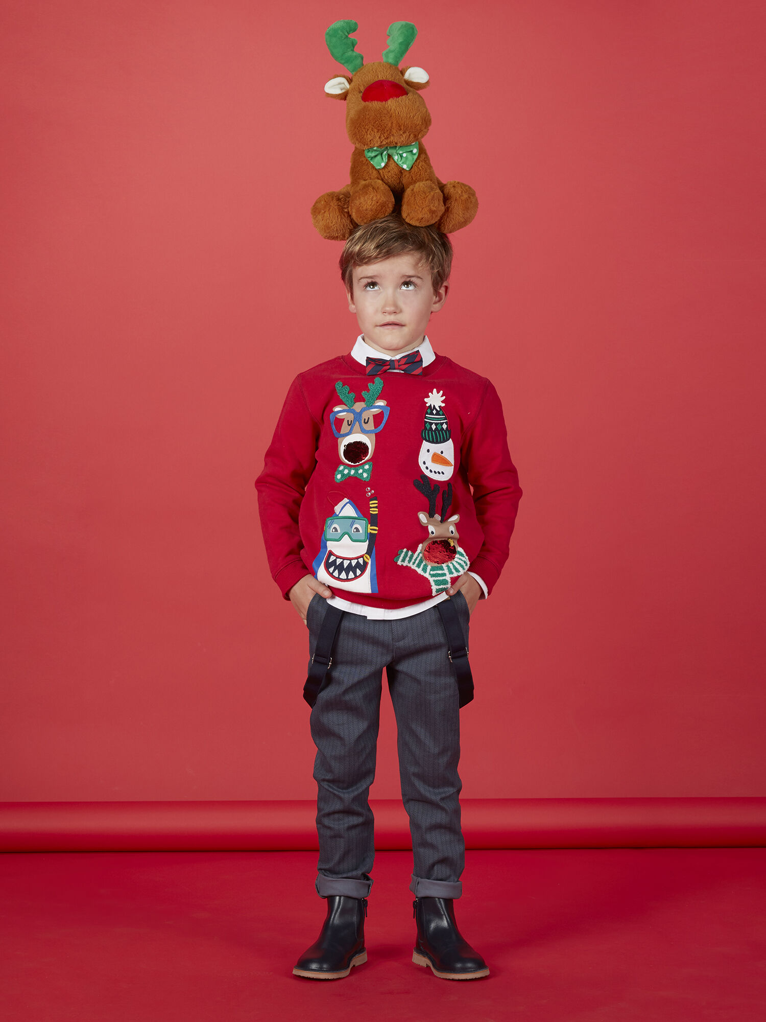 Bébé Sweat-Shirt Noël Pull-over pour Enfant Épais Sweatshirt Tops pour fille et garçon Vine 4 années 