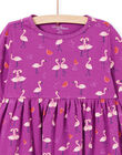 Chemise de nuit violette flamants roses et pastèques enfant fille MEFACHUFLA / 21WH1131CHN712