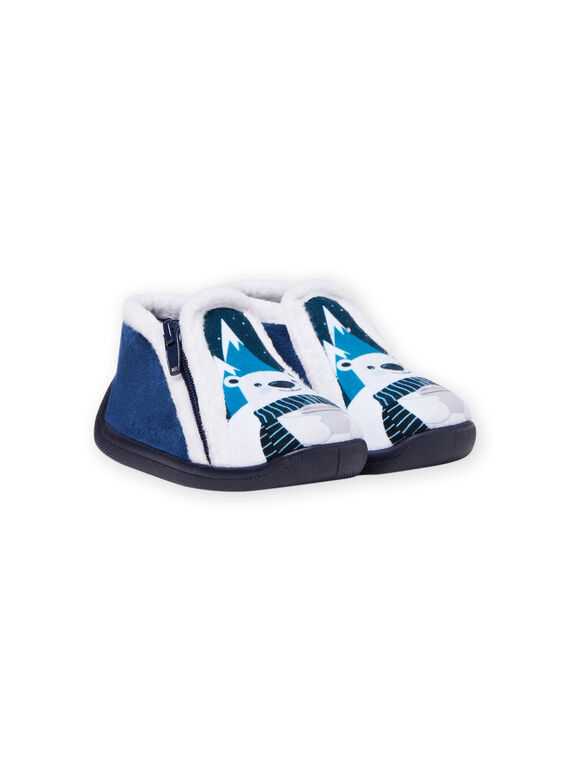 Chaussons bicolores motif ours bébé garçon MUPANTPOL / 21XK3821D0A070