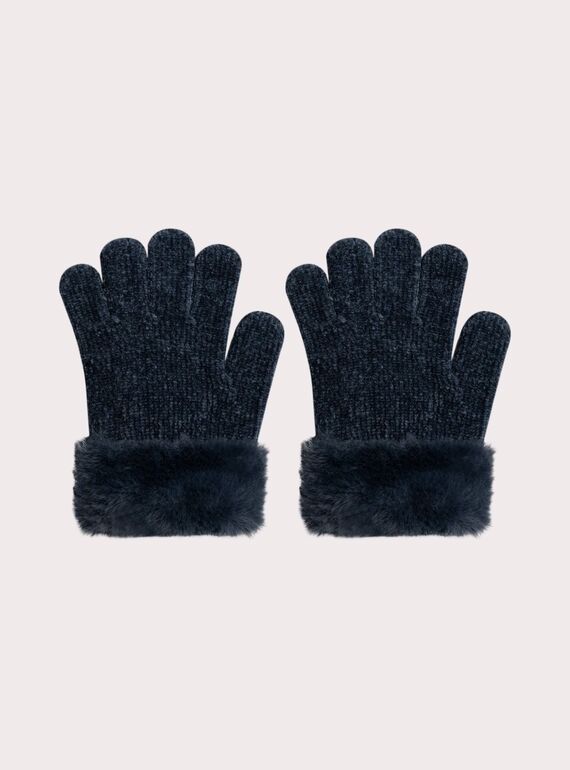 Gants marine pour fille  VYAJOGAN1 / 24WI01M1GAN070
