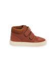 Baskets montantes en cuir lisse camel POBASGO / 22XK3671D3P804