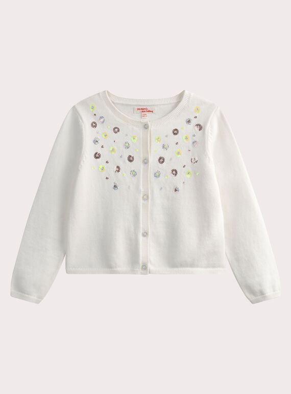 Gilet écru à sequins  WAMACAR / 25S90161CAR001