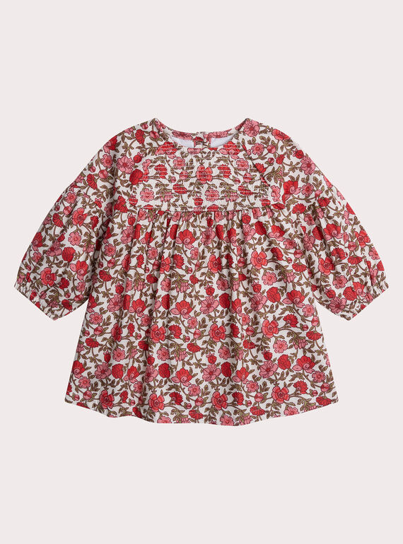 Robe à fleurs pour bébé fille XIJAROB2 / 25WG09M2ROB009
