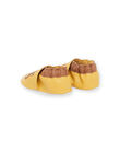 Chaussons en cuir jaunes avec patch singe RUCHOSMONK / 23KK3843D3S010